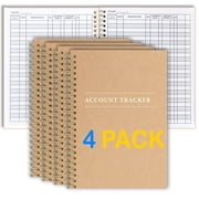 4 Pack Accounting Ledger Books for Home Budget Tracking, Business Bookkeeping - Home Expense Tracking Notebook - Expense Ledger for Small Business Bookkeeping - Bookkeeping Book (100 Pages 4 Pack)