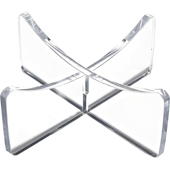 4-Pack Acrylic Basketball Stand, Display for Basketball, Rugby, Football, Soccer, Volleyball & Memorabilia. Clear Sports Ball & Trophy Holder, Perfect for Home, Office or Store.