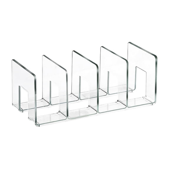 4 Pack Acrylic File Sorter ,Thick Office Storage Stand Rack for Book,Vertical Letter Sorter & Multifunction Desk Organizer for Bills, Documents, Notebooks ,Modern Office/Home Envelope File Rack
