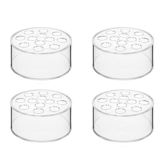 4 Pack Acrylic Flower Vase Round, Clear Vase, Vases for Centerpieces, Floral Low Dining Table Reception