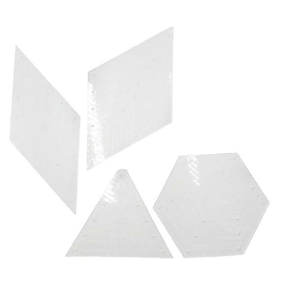 4 Pack Acrylic Quilting Ruler Template Tailor DIY Sewing Cutting Tools