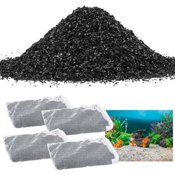 4 Pack Activated Carbon Inserts for 70 Aquarium Filter,Carbon Media for Aqua Clear up to 70 Gallons Aquariums,Charcoal for Fish Tank Filter A1386