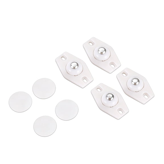 4 Pack Adhesive Caster Wheels 360 Degree Swivel Sticky Appliance Rollers For Kitchen Trash Can And Small Furniture