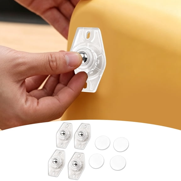 4 Pack Adhesive Caster Wheels, 360° Swivel Rollers for Furniture Protection, Chair Leg Protectors
