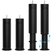 4 Pack Adjustable Bed Legs Furniture Legs (8-12 Inch), ABS Heavy-Duty Replacement Legs with M8/M10 Threads for Adjustable Bed Frames, Sofa, Desk & Furniture Sup