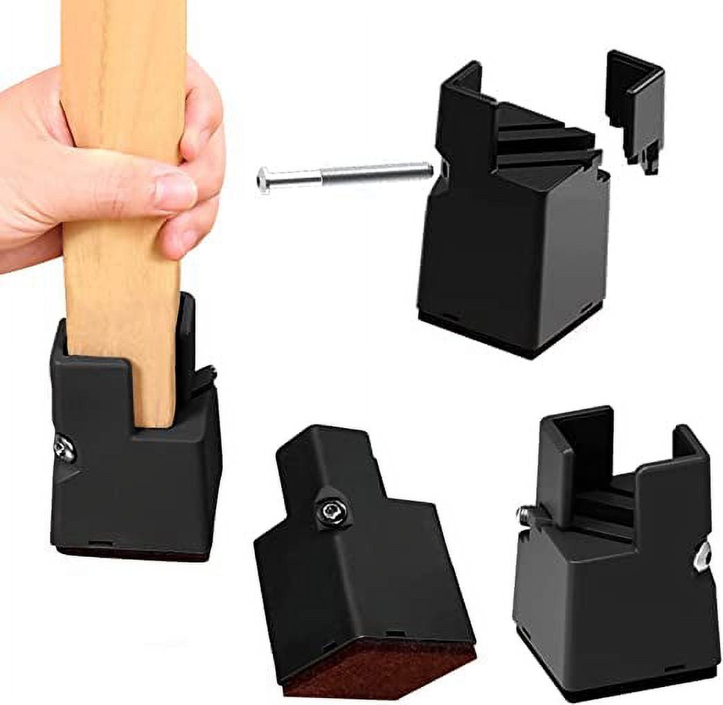 4 Pack Adjustable Bed Risers 5 cm with Screw Clamp,2 inch Furniture ...