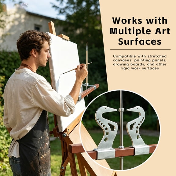 4 Pack Adjustable Easel Hand Rest Support Bar, Artist Hand Support Bridge Metal Wrist Rest Stand with Self-Locking Gravitys Design Adjustable Height & Angl for Sketching Drawing
