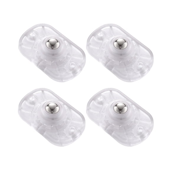 4 Pack Adjustable Noise Less Furniture Wheel Base Casters Sliders Tool Less Assembly ABS Stainless Steel Construction