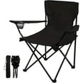 thumbnail image 1 of 4 Pack Adult Folding Lightweight Camp Chair, Folding Chair with A Cup Holder and Carry Bag, Portable Outdoor Chair Supports up to 225lbs (Black), 1 of 5