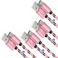 thumbnail image 1 of Afflux 4 Pack USB-A to USB-C Fast Charger Braided Type C Cable Compatible with iPhone 17 / 16 / 15 Pro Max Plus Air, Samsung Galaxy S25 S24 S23 Ultra, Google Pixel, iPad Pro, Universal (10ft, Pink), 1 of 6