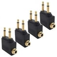 thumbnail image 1 of 4 Pack Airplane Headphone Adapter ,Airline Airplane Flight Adapters for Headphones, Golden Plated 3.5Mm Jack, 1 of 7
