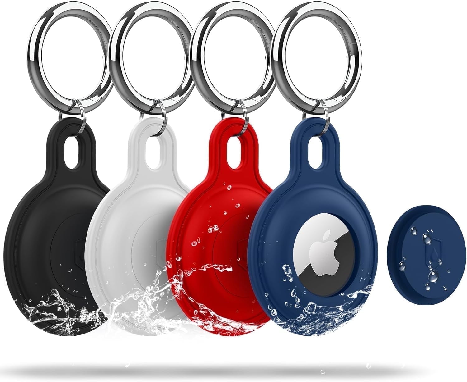 KITMINUN Airtag Holder,4Pack IPX8 Waterproof Shockproof & Dustproof Keychain Airtag Case