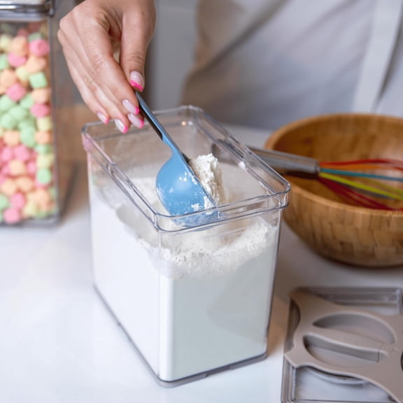 4-Pack Airtight Pantry Containers, 1.9 QT / 1.8 L Clear Food Storage Jars with Leakproof Twist-Lock Lids, Detachable Lid for Easy Cleaning, Cereal, Pasta, Rice, Oats, Snack Storage -Black