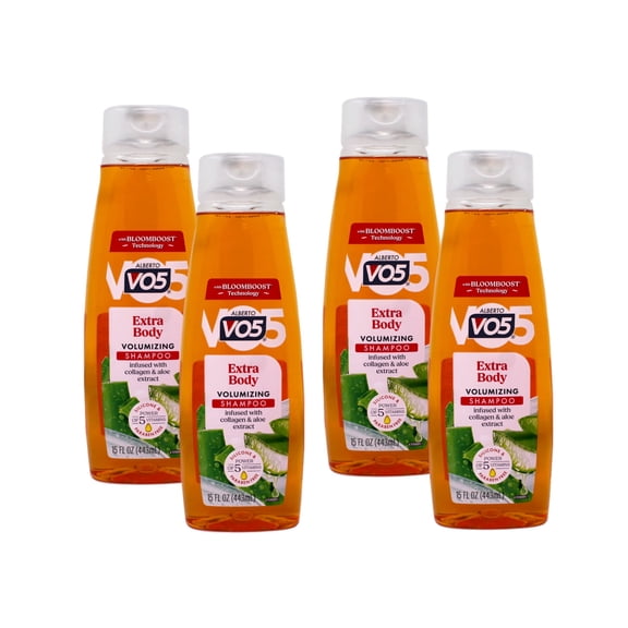 VO5 Extra Body Volumizing Shampoo with Collagen & Aloe, 15 Fl Oz - 4 Pack