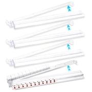4-Pack All-in-One Acrylic Mahjong Rack & Pusher Combo for American Mahjong Clear