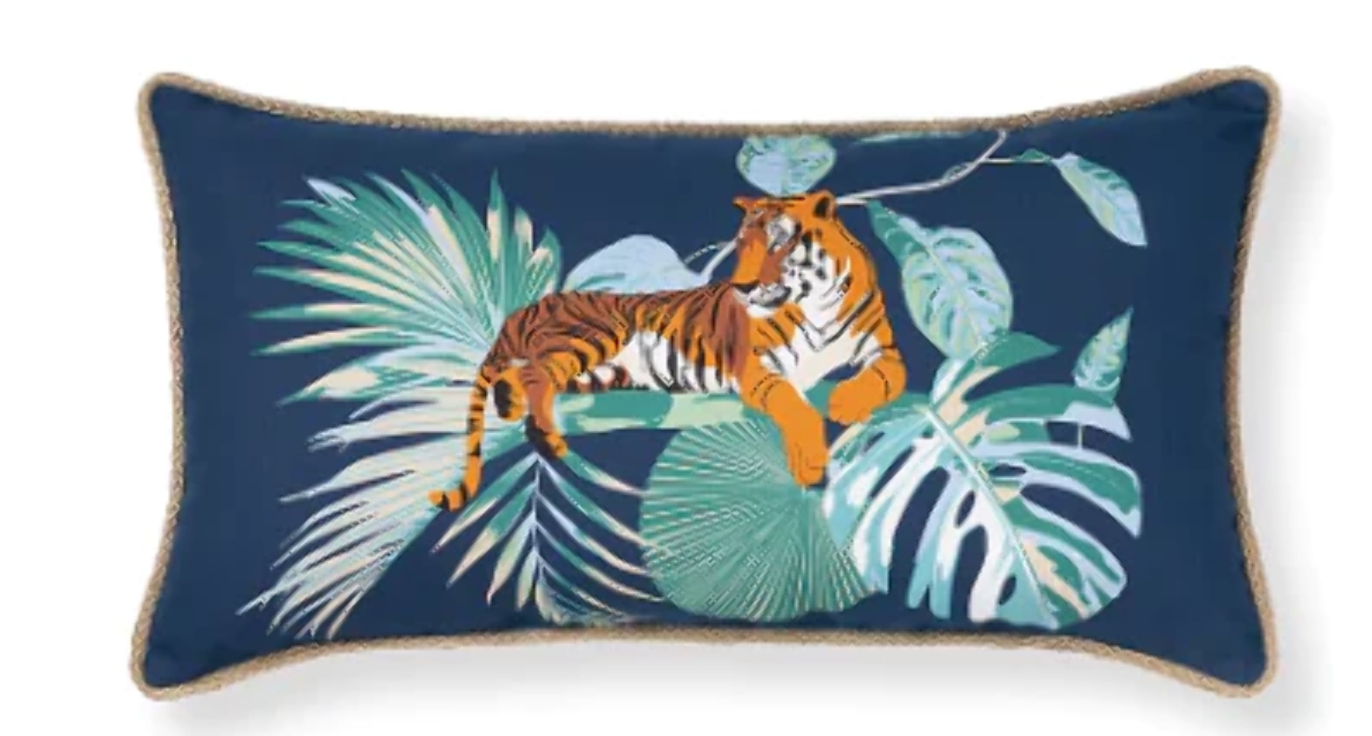 Allen + Roth Animal Print Tiger Lumbar Pillow (Pacifica) Decorative
