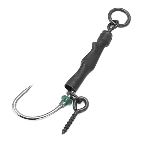 4-Pack Alloy Copper Carp Fishing Ronnie Rigs with PTFE Coated Screw Loop and Rolling  for Freshwater Saltwater Angling PTFE Coating