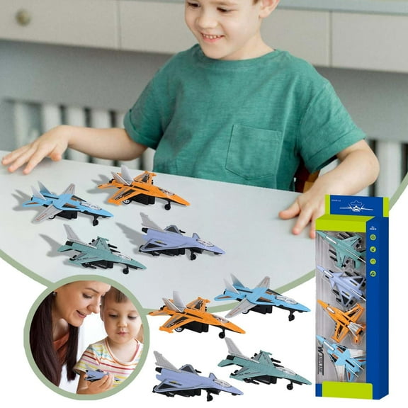4 Pack Alloy Pull Back Models Die Airplane Toys For Kids - Educational and Learning Experience
