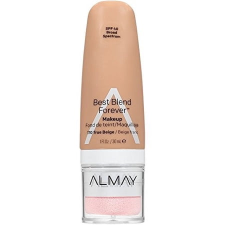 4 Pack Almay Best Blend Forever Foundation, True Beige, 1 fl. oz., SPF 40 Broad Spectrum