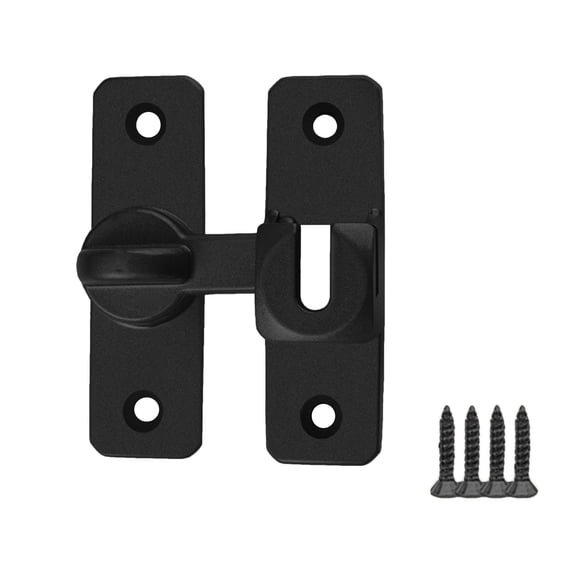 4 Pack Aluminum Alloy Flip Latch Lock with Padlock Hole 180 Degree Heavy Duty Slide Door Lock Latch Bolt