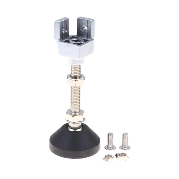 4-Pack Aluminum Profile Foot Mounting Brackets, Universal Caster Foot Bases for 2020, 3030 and 4040 Profiles