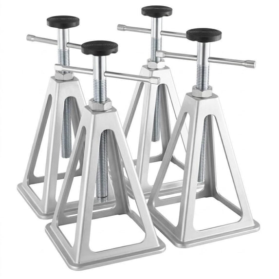 4-Pack Aluminum RV Stabilizer Jacks, 6000 lbs Capacity Stack Jacks, Adjustable 11"-17" Single Screw for Travel Trailer, Camper