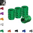 thumbnail image 1 of 4 Pack Aluminum Tire Valve Caps – Hexagonal Rust-Proof Dust Covers for Car Truck SUV Motorcycle, Universal Fit with Seal, 1 of 4