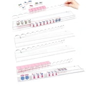 TTZZYSAH 4-Pack Acrylic Mahjong Racks with Magnetic Pushers, Thick Clear Anti-Slip Tile Game Racks for American Mahjong