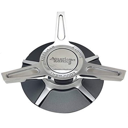 4 Pack American Racing SC225-1 Wheels Silver/Gray Wheel Center Caps SC225-1 CAP-SC225 (MGM)