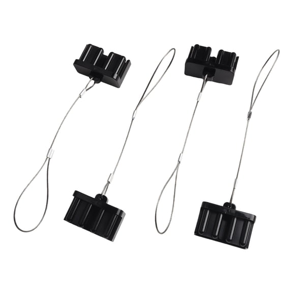 4 Pack Anderson Connector Dust Covers 175Amp Red Black Plastic Protector Caps For Battery Caravan Forklift Tractor Electrical Wire Accessories Black