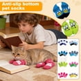 thumbnail image 1 of 4-Pack Anti-Slip Pet Socks, Cartoon Patterned Knit Paw Covers, Traction Control Footwear for Small to Medium Dogs and Cats, Pet Grooming & Household Floor Protection Supplies, 1 of 6