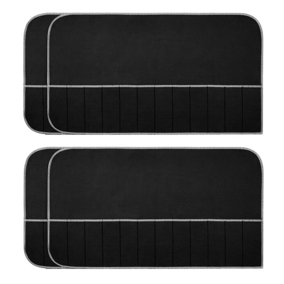 4 Pack Anti-Tarnish Silverware Storage Pouches, Felt Cloth Flatware Drawer Organizer Bags for Silver Tableware Protection