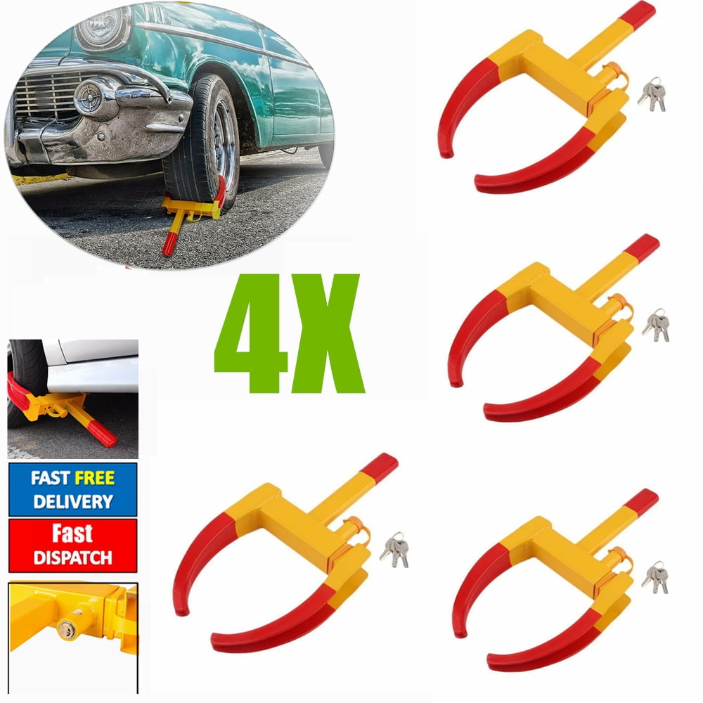 4 Pack Anti Theft Wheel Lock Clamp Boot Tire Claw Trailer Auto Car