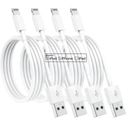 AWLYLNLL 4 Pack Charging Cables 6ft, Compatible with iPhone 14/13/12/11/11Pro/11Max/ X/XS/XR/XS Max/8/7, ipadWhite