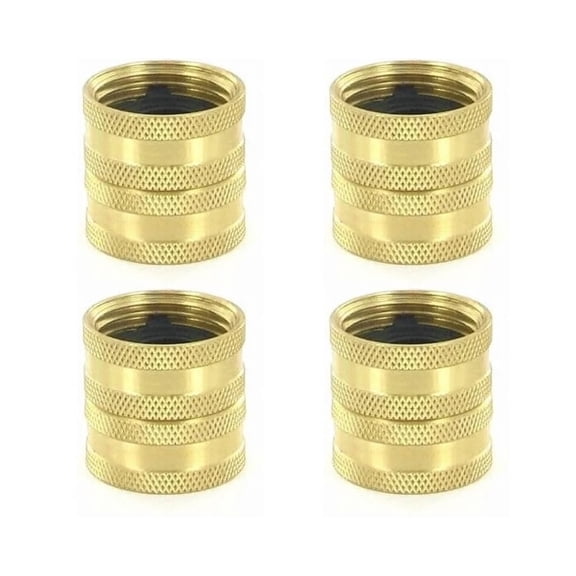 4 Pack - Aqualine Brass Hose Fitting 3/4 in. FHT | HPF7