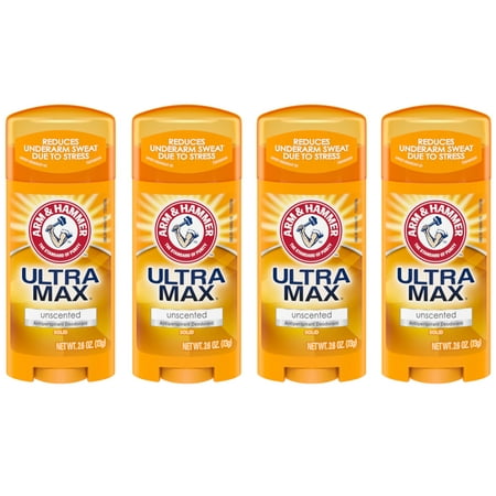 4 Pack - Arm & Hammer ULTRAMAX Deodorant Invisible Solid Unscented 2.6oz Each