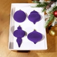thumbnail image 1 of 4-Pack Army Green Christmas Ornaments - 4 Inch Wooden Tree Decorations for Rustic Holiday Decor, 1 of 6
