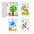 thumbnail image 1 of Storvive 4 Pack Art Frames, 8.27" x 11.69" Magnetic Front Opening Artwork Frames, Changeable Picture Storage Frames, Crafts Painting Art Display, White, 1 of 9