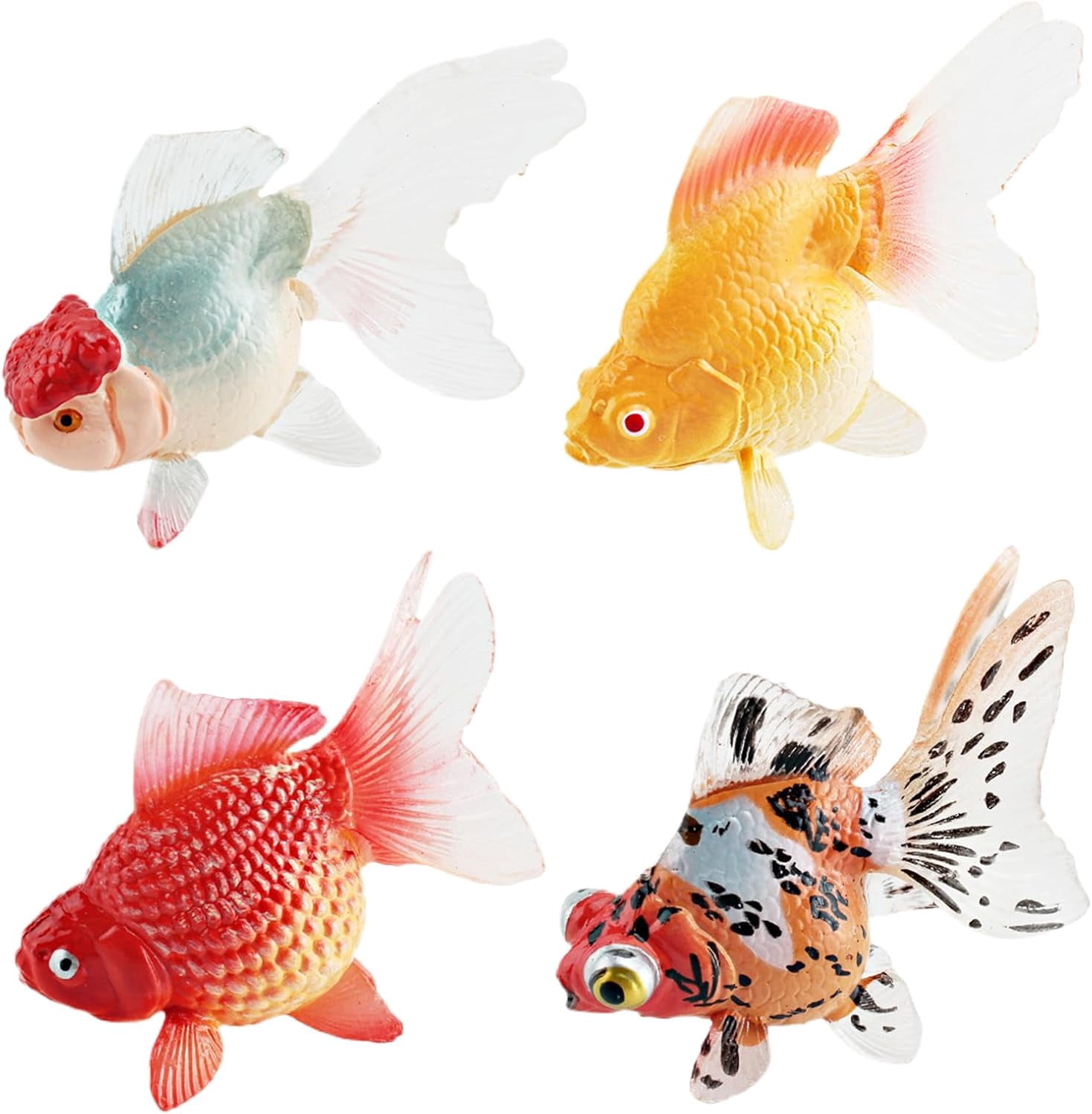 Simple Fake Fish 4 Pack Artificial Aquarium Fish Decorations, Floating Fake Koi Fish ...