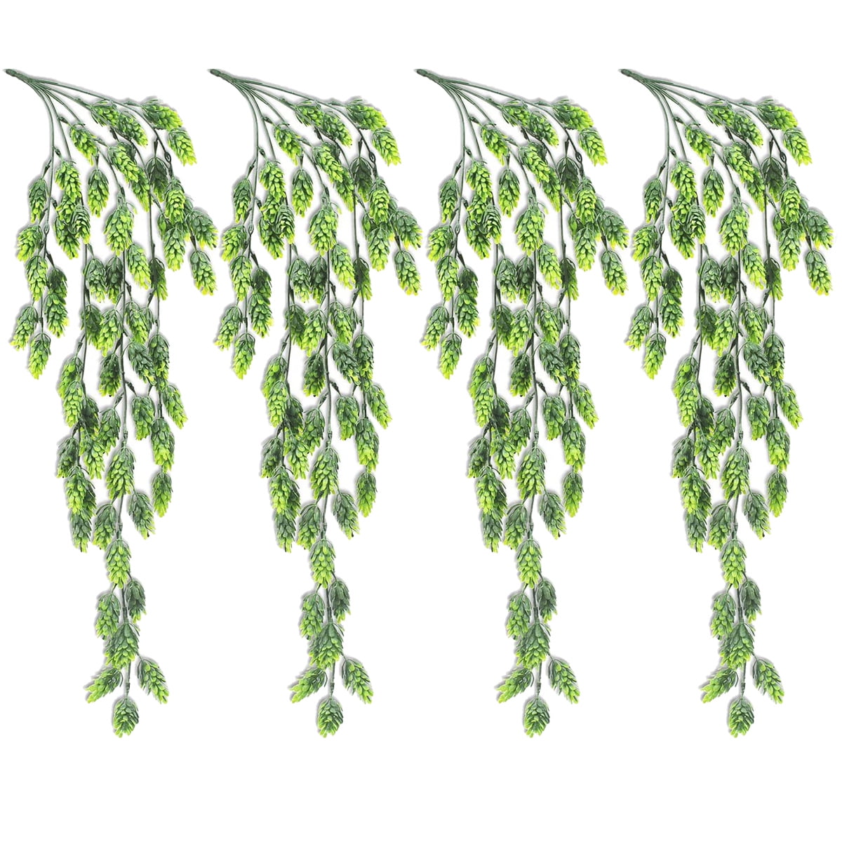4 Pack Artificial Hanging Plants Greenery Fake Hops Flowers Vines for