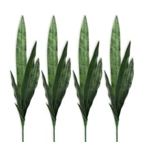 4 Pack Artificial Snake Plants 30" Faux Agave Fake Sansevieria UV Resistant Plant for Indoor and Outdoor Home Garden Office Store Decoration Home Décor