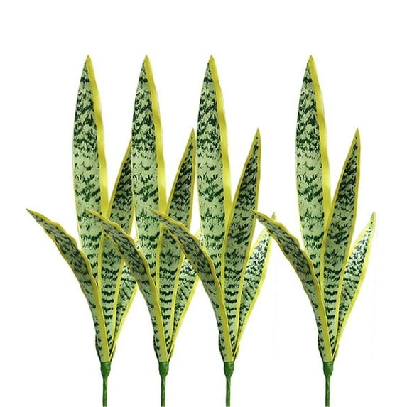 4 Pack Artificial Snake Plants 30" Faux Agave Fake Sansevieria UV Resistant Plant for Indoor and Outdoor Home Garden Office Store Decoration Home Décor