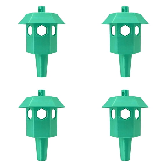 4 Pack Asian Hornet Traps Selective Outdoor Catcher Fits Standard Bottles Includes Free Bait Recipe for Effective Control （Green）