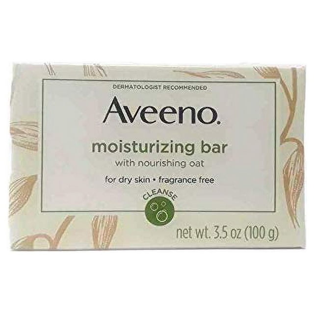 Aveeno Moisturizing Bar 2 Pack with Natural Oatmeal for Dry Skin
