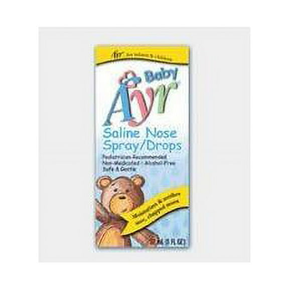 4 Pack- Ayr Baby Saline Nose Spray/Drops 30 mL Each