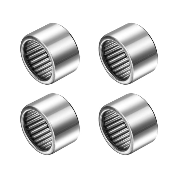 4 Pack B1210 Needle Roller Bearings, 3/4 Bore 1 OD 3/4" Width Open End Chrome Steel Bearings Hardened