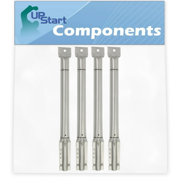 4-Pack BBQ Gas Grill Tube Burner Replacement Parts for Charbroil 463440109B - Compatible Barbeque Stainless Steel Pipe Burners
