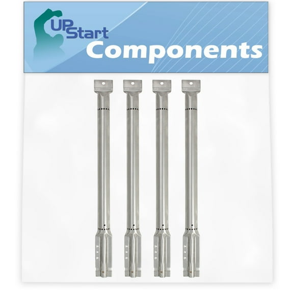 4-Pack BBQ Gas Grill Tube Burner Replacement Parts for Centro 85-1650-4, 2800 NG (2008) - Compatible Barbeque Stainless Steel Pipe Burners