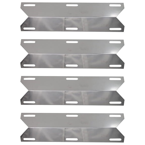 4-Pack BBQ Grill Heat Shield Plate Tent Replacement Parts for 720-0432 - Compatible Barbeque Stainless Steel Flame Tamer, Guard, Deflector, Flavorizer Bar, Bar, Burner Cover 15"