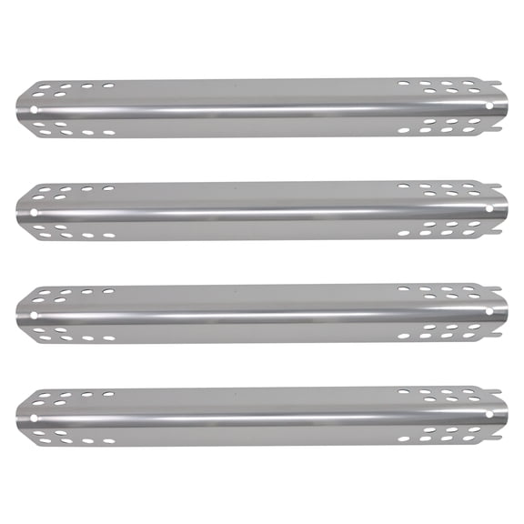 4-Pack BBQ Grill Heat Shield Plate Tent Replacement Parts for Char-Broil 466645015 - Compatible Barbeque Stainless Steel Flame Tamer, Guard, Deflector, Flavorizer Bar, Vaporizer Bar, Burner Cover 15"